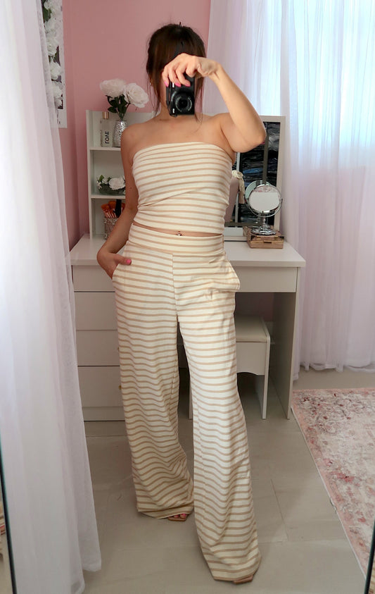 Striped Tube + Pant Set