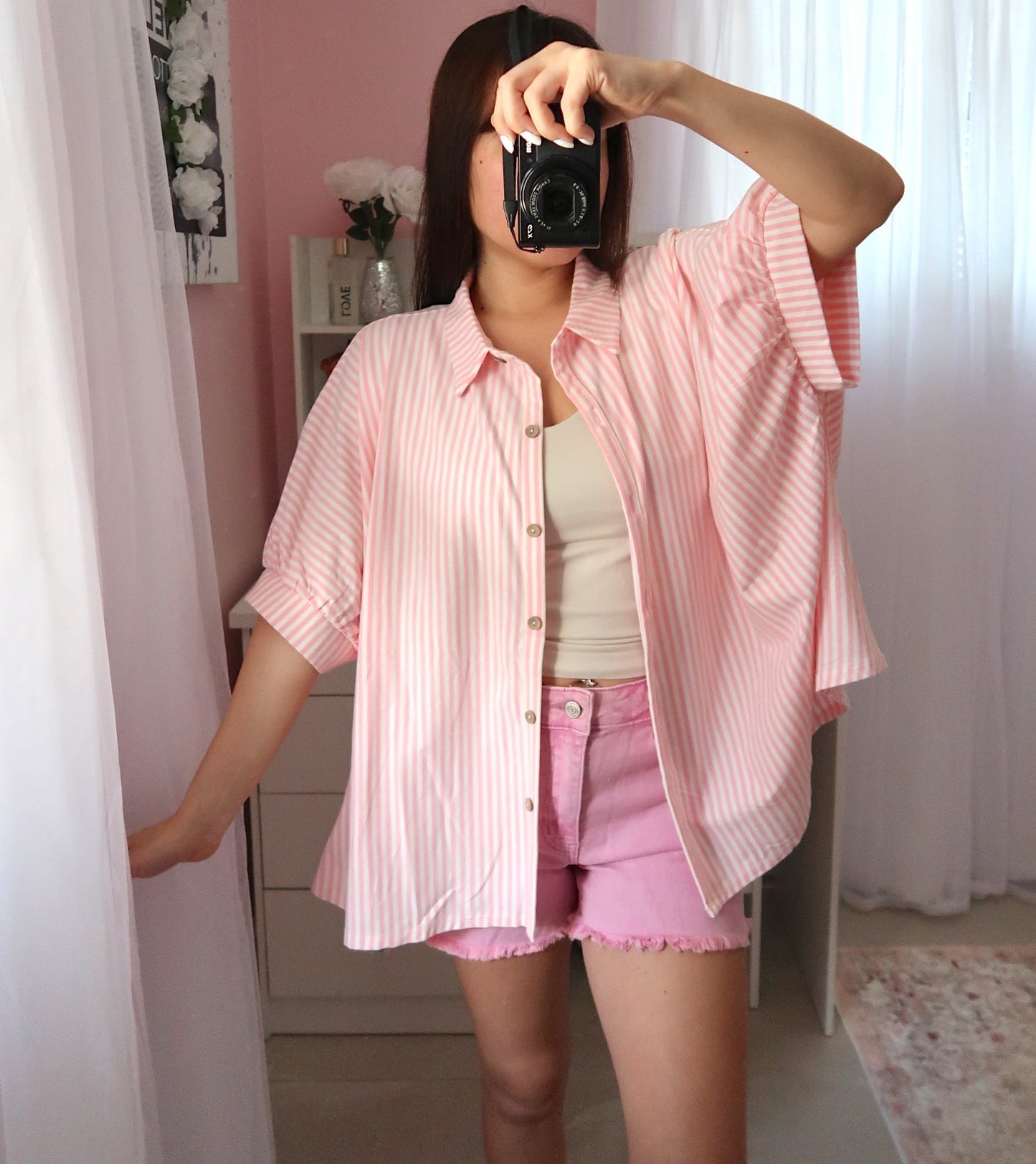 Oversized Stripe Button Down