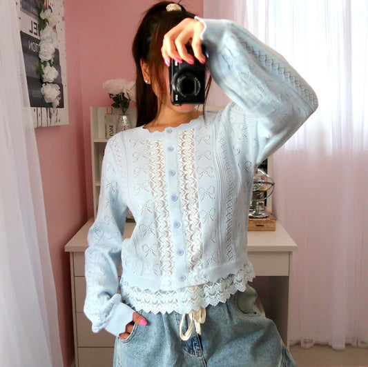 The Sweetest Cardigan - Baby Blue