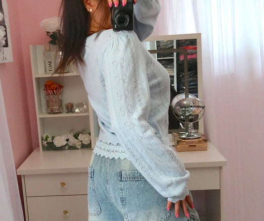 The Sweetest Cardigan - Baby Blue