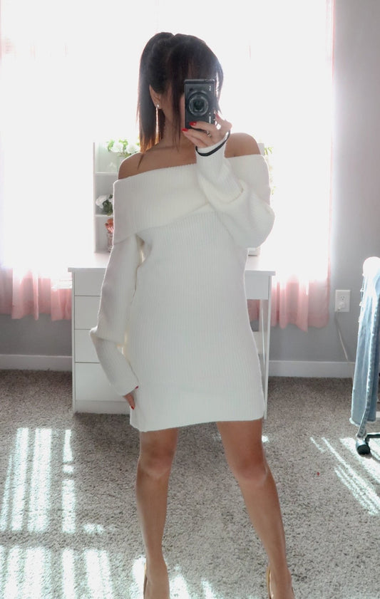 Kate Sweater Dress - Ivory