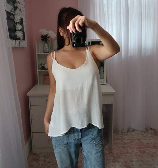 Double Spaghetti Cami - Off White