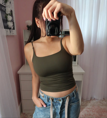 Seamless Square Cami with built-in (13 colors available)
