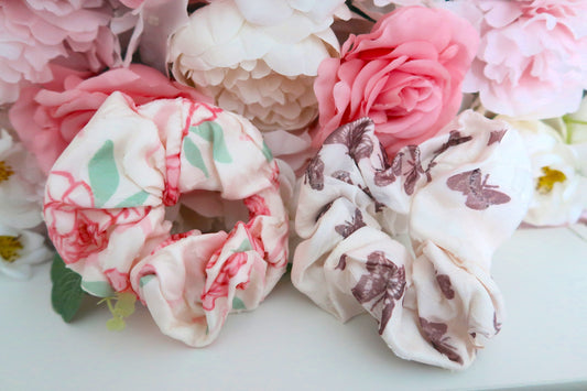 Butterfly Rose Scrunchie Duo