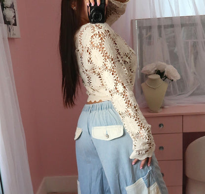 Floral Crotchet Cardigan