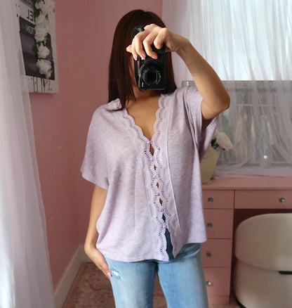 Lace and Lavender Cardigan