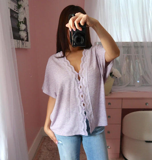 Lace and Lavender Cardigan