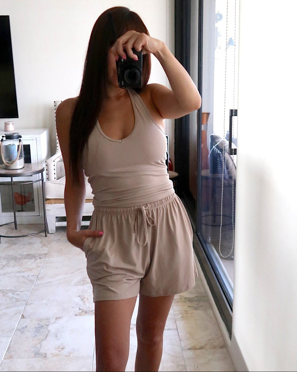 Butter Shorts Set - Mocha