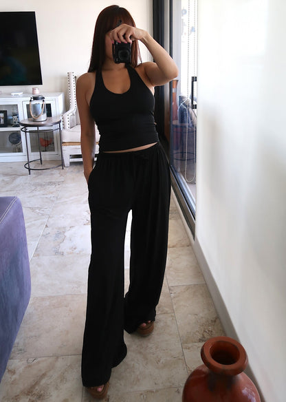 Butter Pants Set - Black