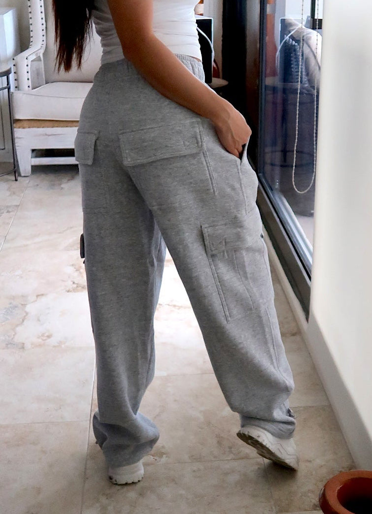 Cargo Sweatpants - Grey (PRE-ORDER OPEN FOR SIZE LARGE - 8/4 estimated ship date)