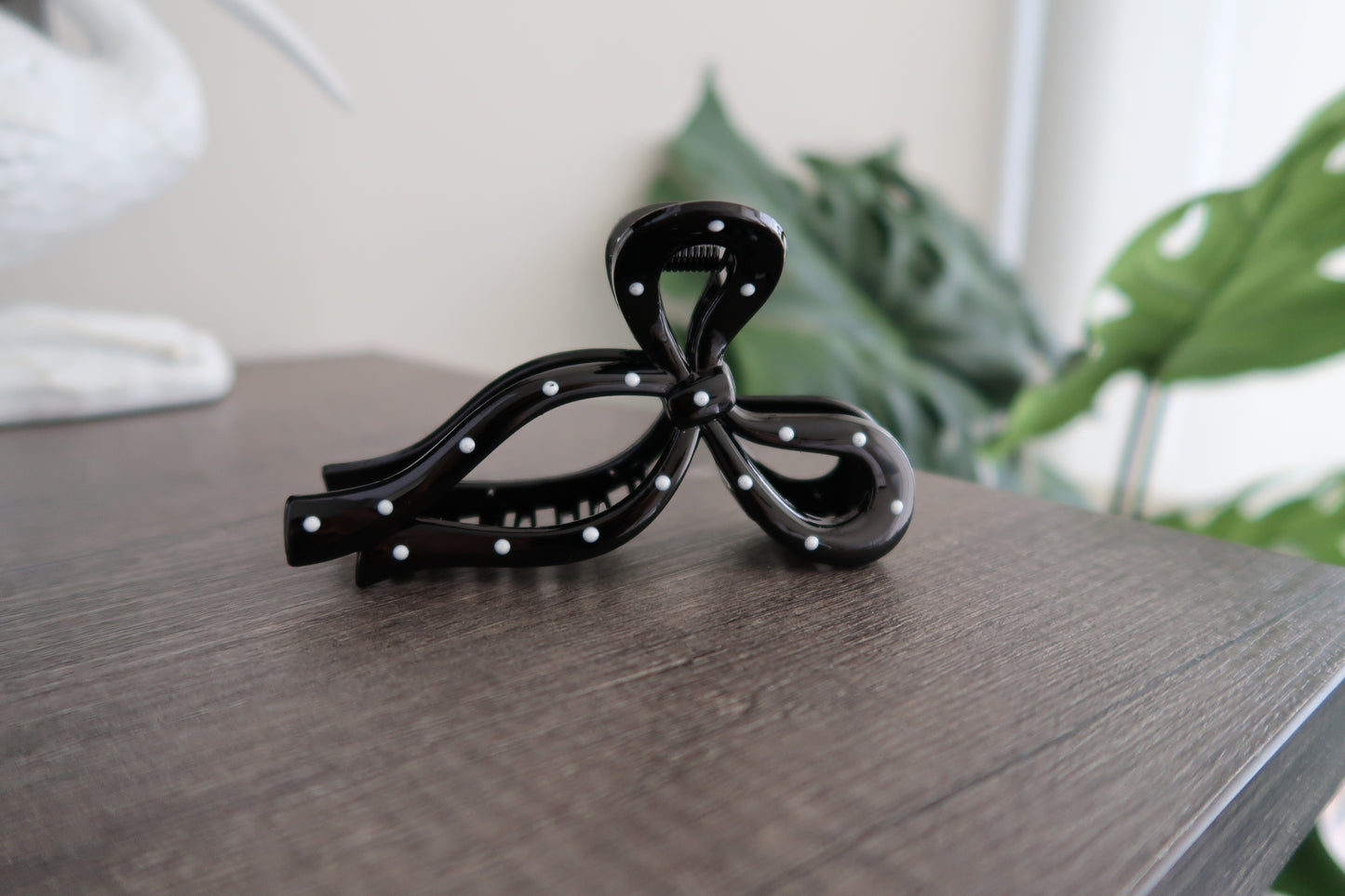Polka Dot Bow Claw Clip (2 colors available)