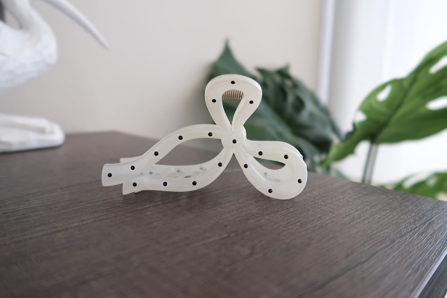 Polka Dot Bow Claw Clip (2 colors available)