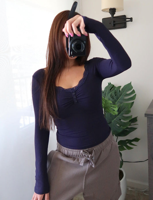 Elena Lace Top (3 colors available) *size up*