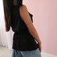 Marlie Back Tie Vest - Black