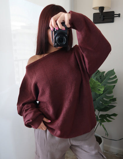 Oversized Shoulder Top (3 colors available)