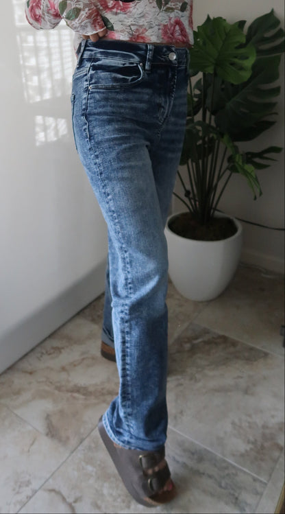 Straight Stretchy Denim Jeans