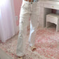 White Cargo Jeans