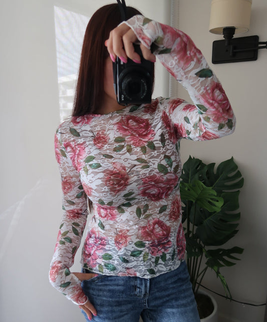 Leila Floral Long Sleeve - Ivory