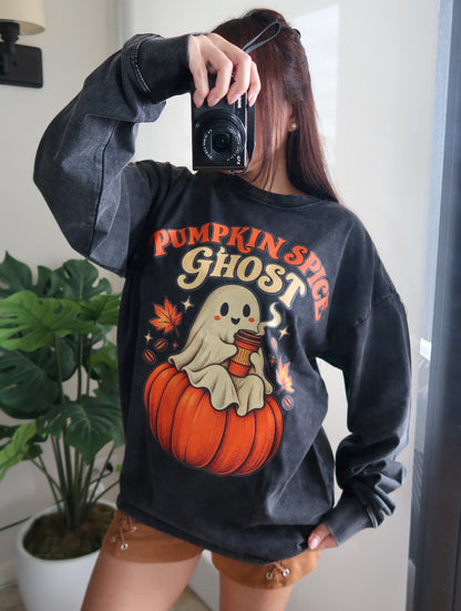 Pumpkin Spice Ghost Halloween Top