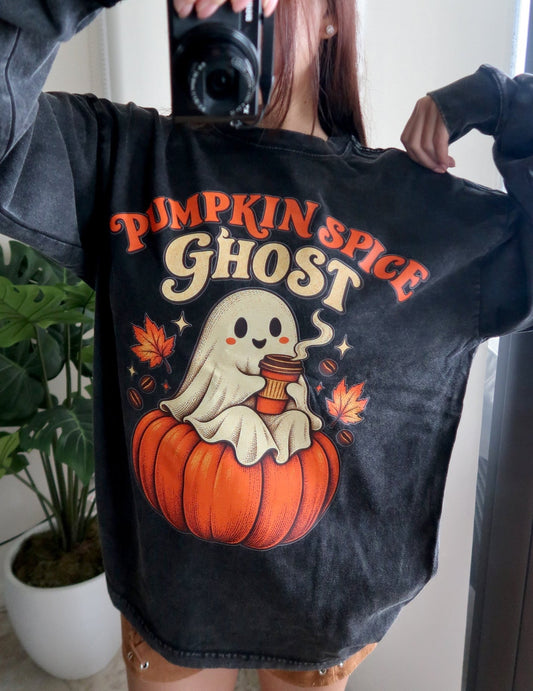 Pumpkin Spice Ghost Halloween Top