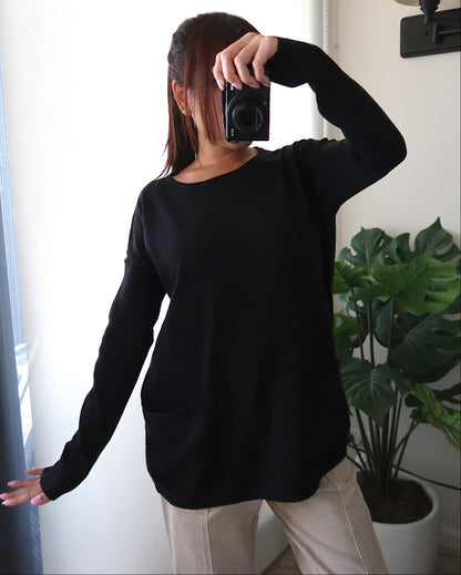 Longline Soft Sweater *2 colors available*