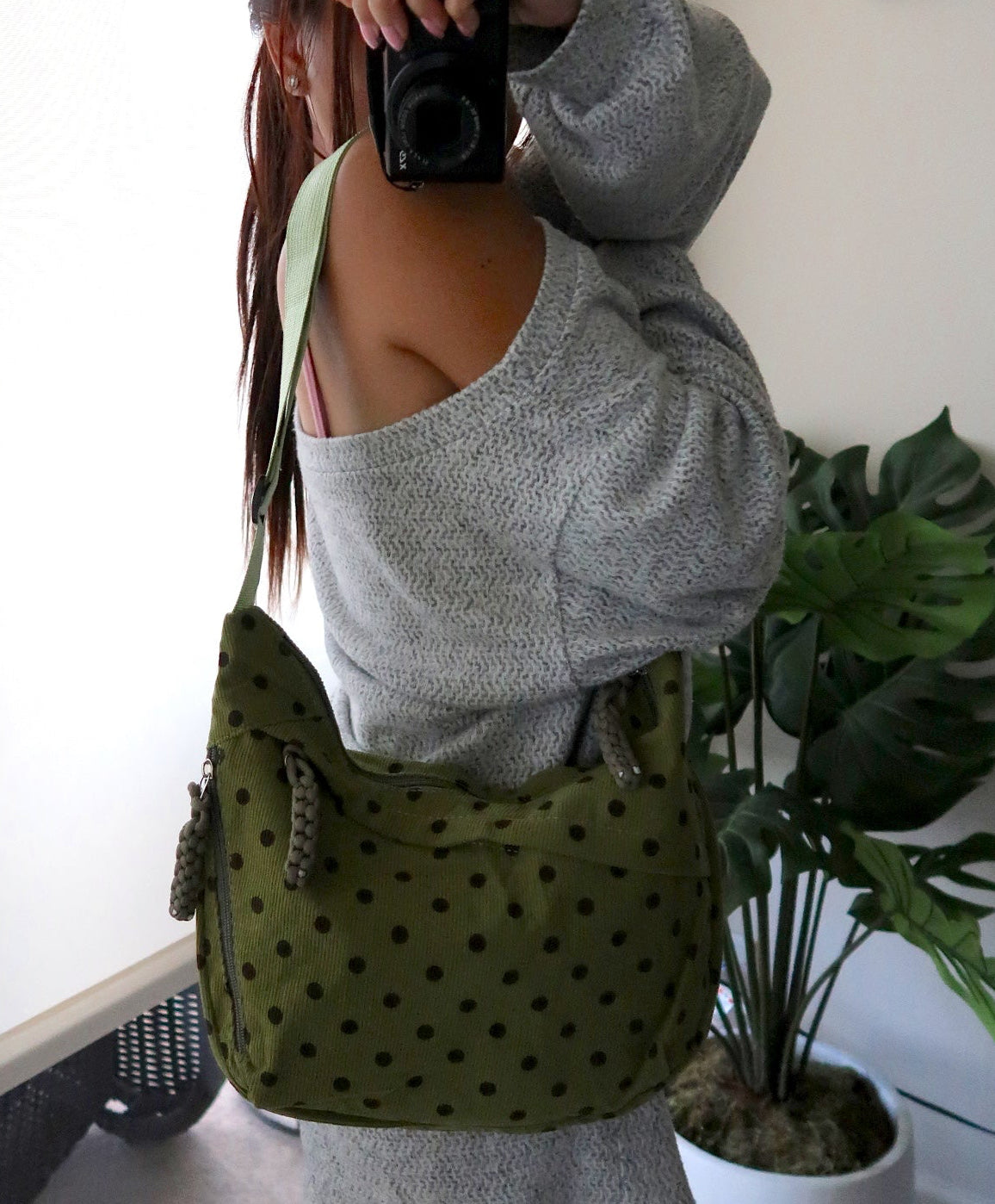 Green Apple Crescent Bag