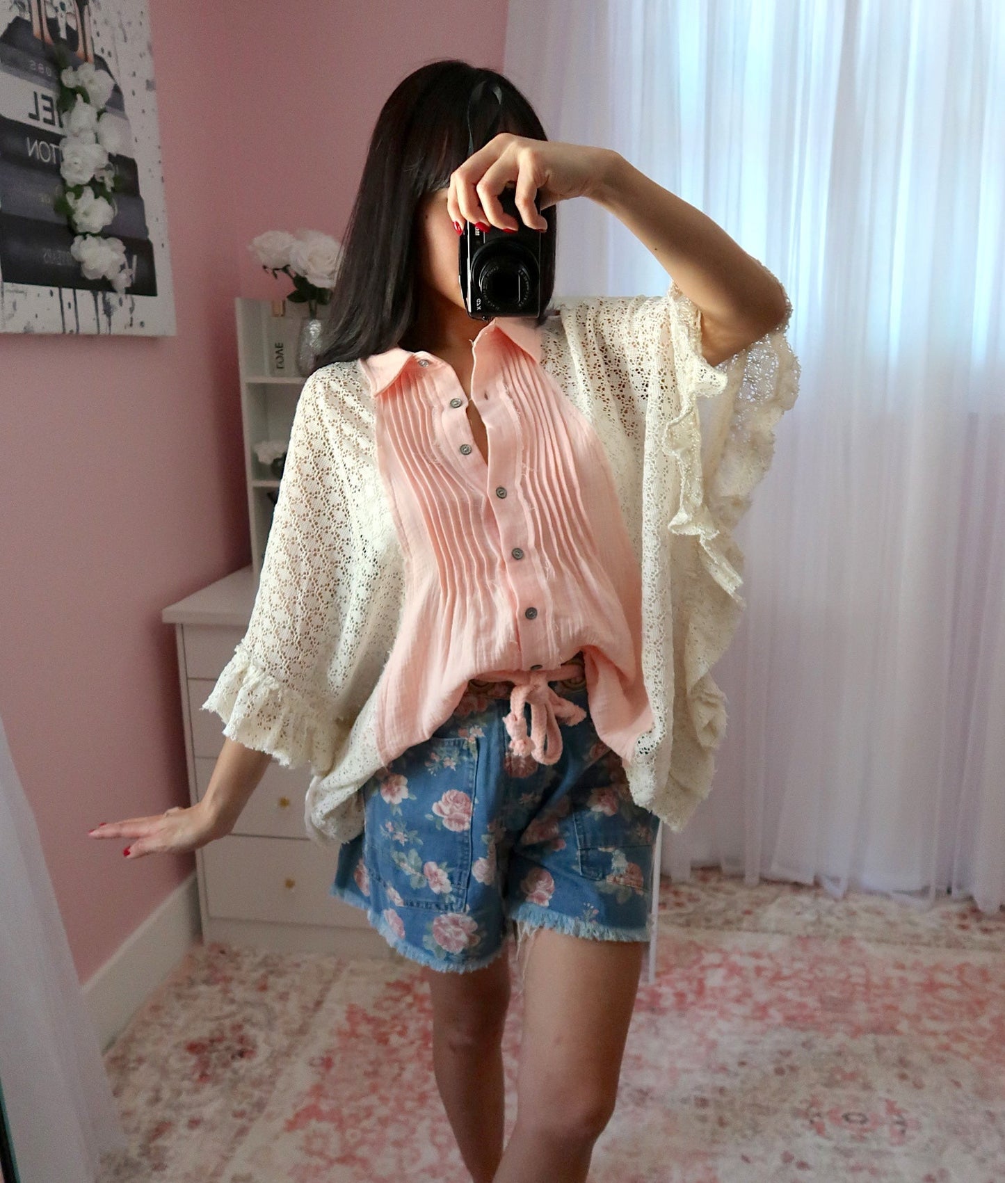 Ga-Linda Ruffle Shirt - Pink (Medium)