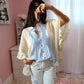 Ga-Linda Ruffle Shirt - Blue