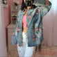 Pink Flowers and Denim Shacket