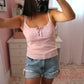Cutie Patootie Floral Tank - Pink