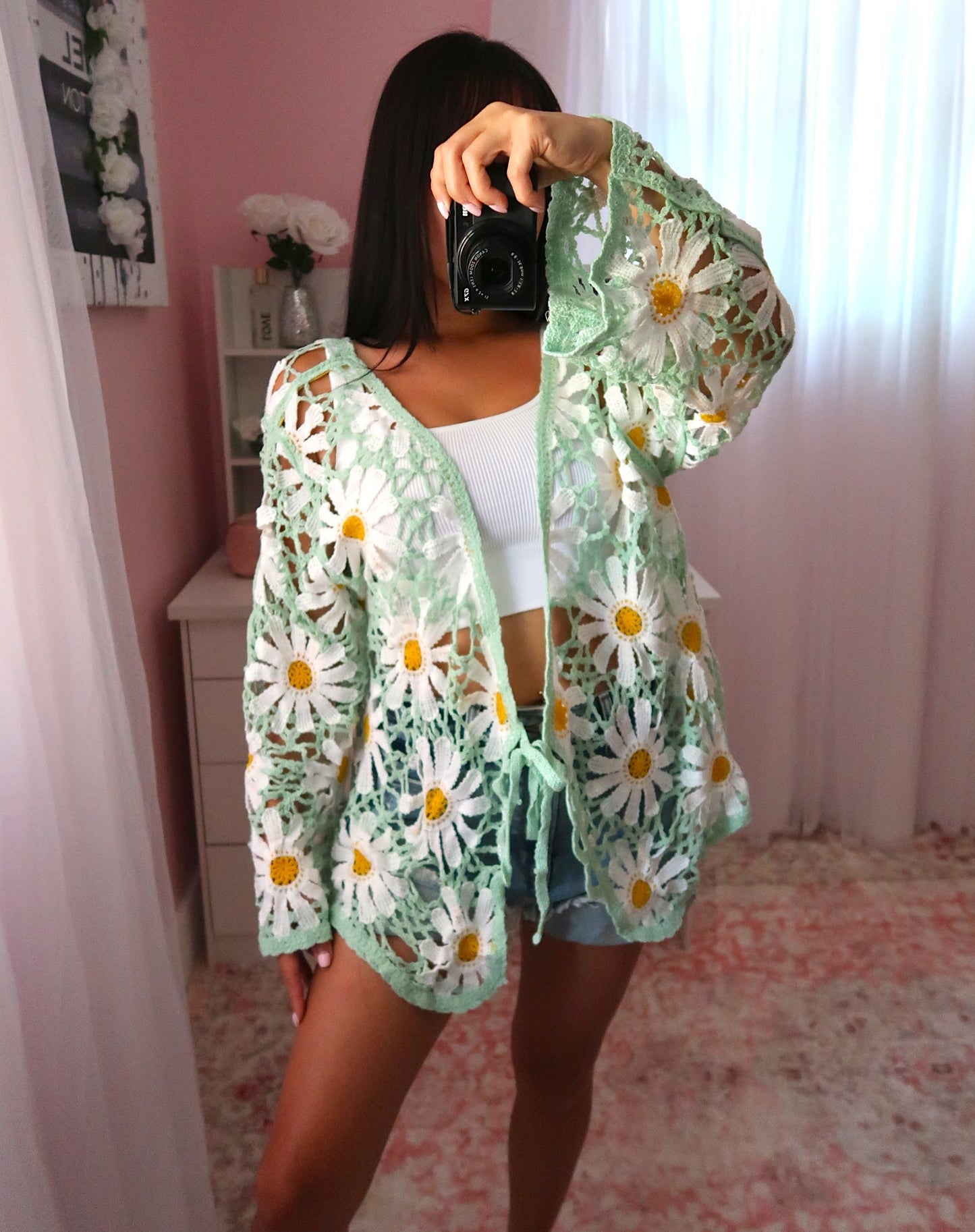 Mints and Daisies Crotchet Cardigan