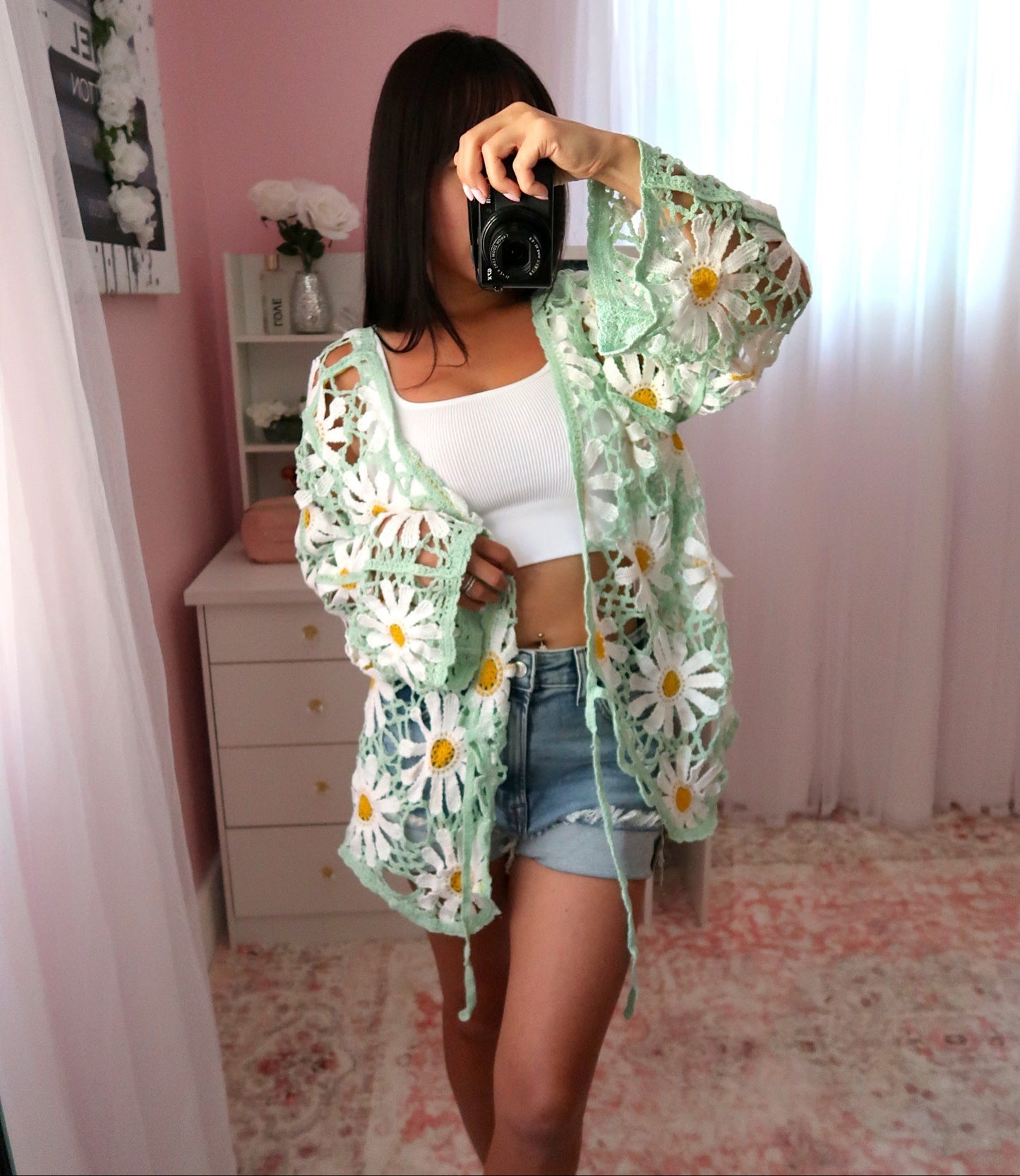 Mints and Daisies Crotchet Cardigan