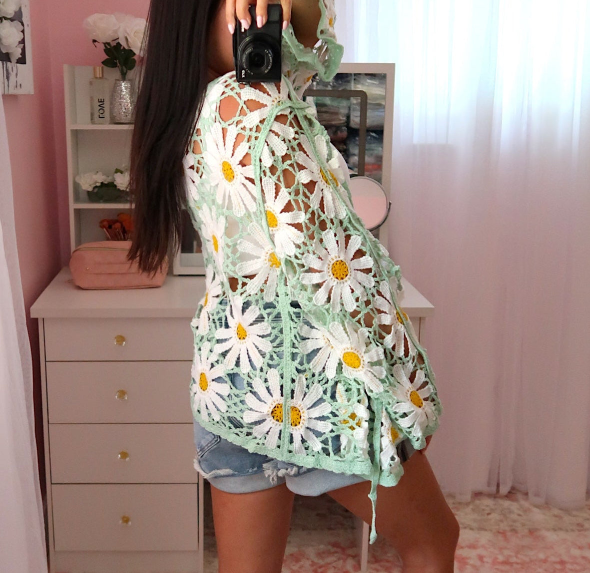 Mints and Daisies Crotchet Cardigan