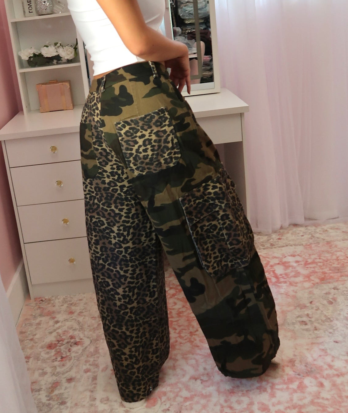 Leopard & Camo Cargo Pants