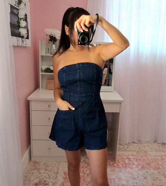 Fall Denim Romper