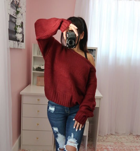 Sassy Shoulder Sweater