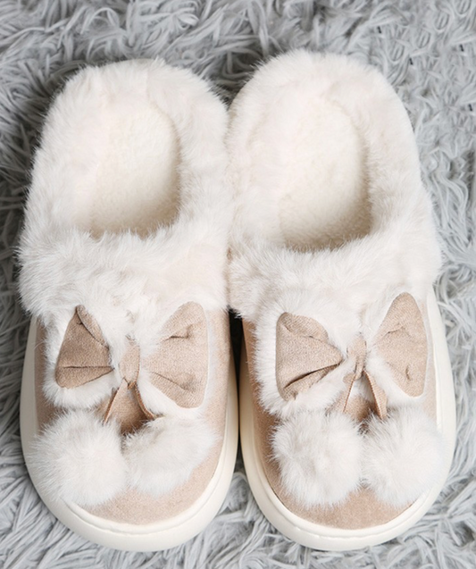 Cutie Pie Slippers - Beige