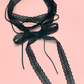 Long Lace Choker - Black