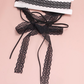 Long Lace Choker - Black