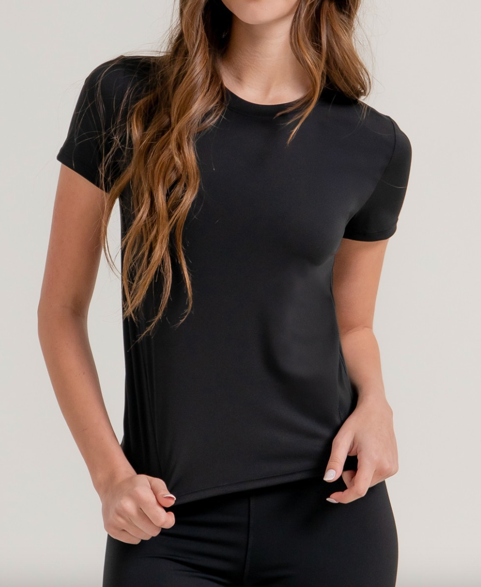 Get Fit Workout Tee + Shorts - Black