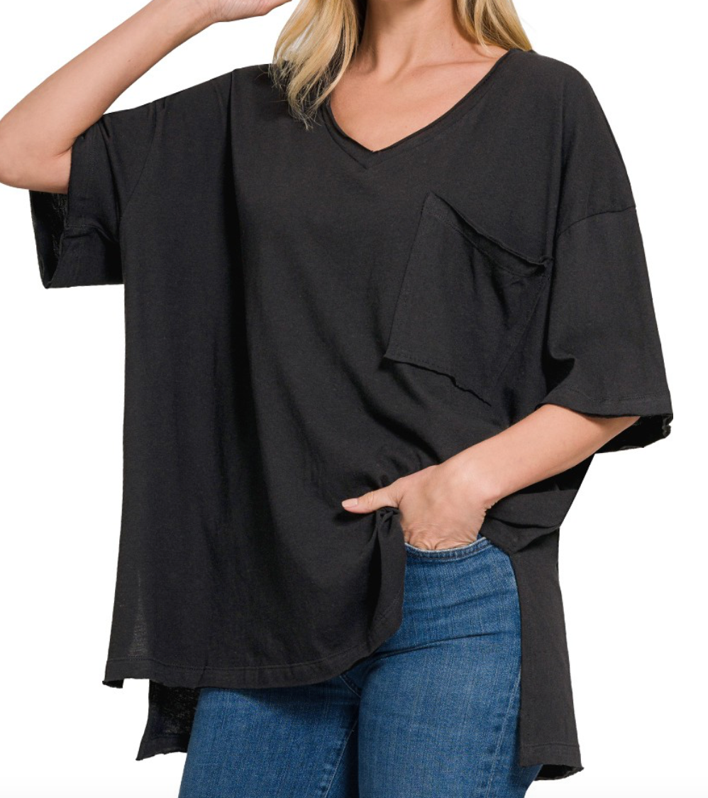 Jenny Oversized Tee - Black