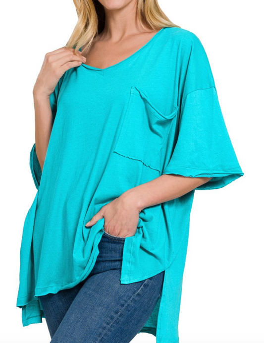 Jenny Oversized Tee - Ice Blue