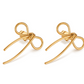 Gold Ribbon Earrings