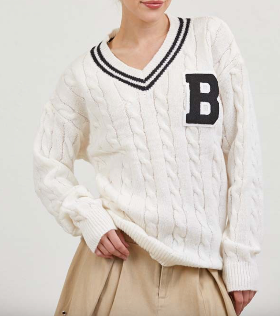 She's a B Knit Sweater - Ivory