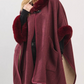 Opera Princess Cape Coat - Burgundy