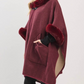 Opera Princess Cape Coat - Burgundy