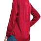 Brenda Button Blouse - Cranberry