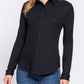 Butter Button Down - Black