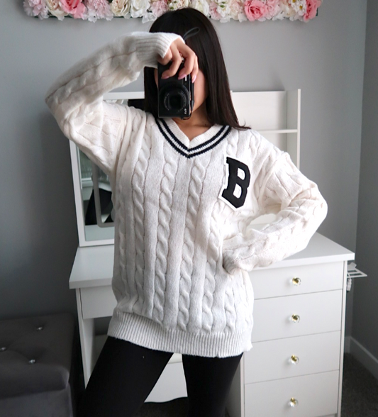 She's a B Knit Sweater - Ivory