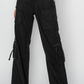 High Rise Straight Linen Cargo Pants